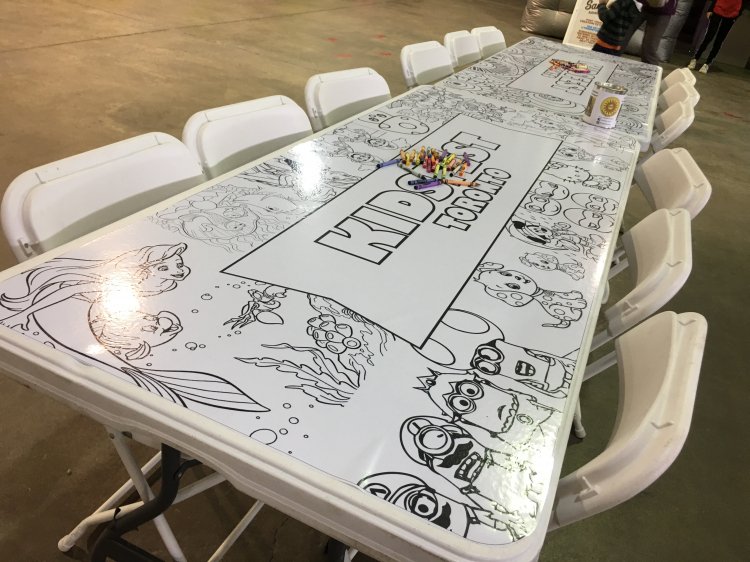 6ft Colouring Table with Custom Graphic