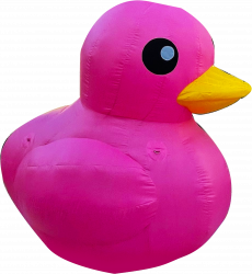 n 0000 Layer 1 292556261 Inflatable Pink Rubber Duck - Large