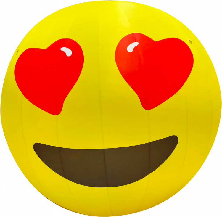 Inflatable Emoji - Heart Eyes