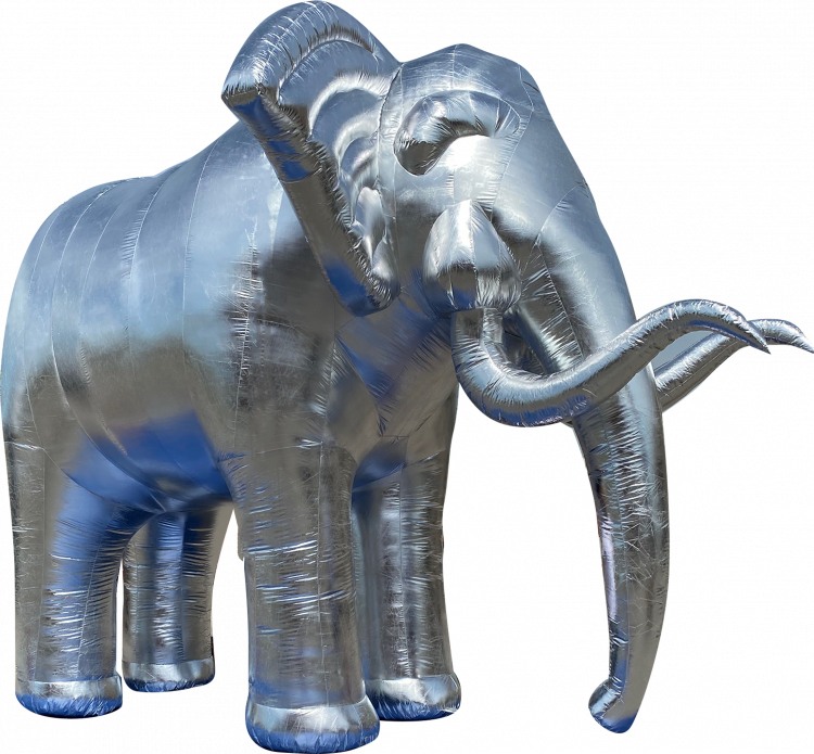 Inflatable Silver Elephant