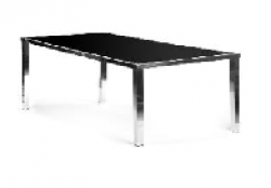 Metropolitan Dining Table - Silver w/Black (Sample)