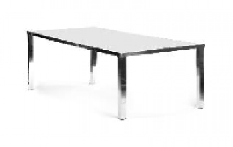 Metropolitan Dining Table - Silver w/White (Sample)