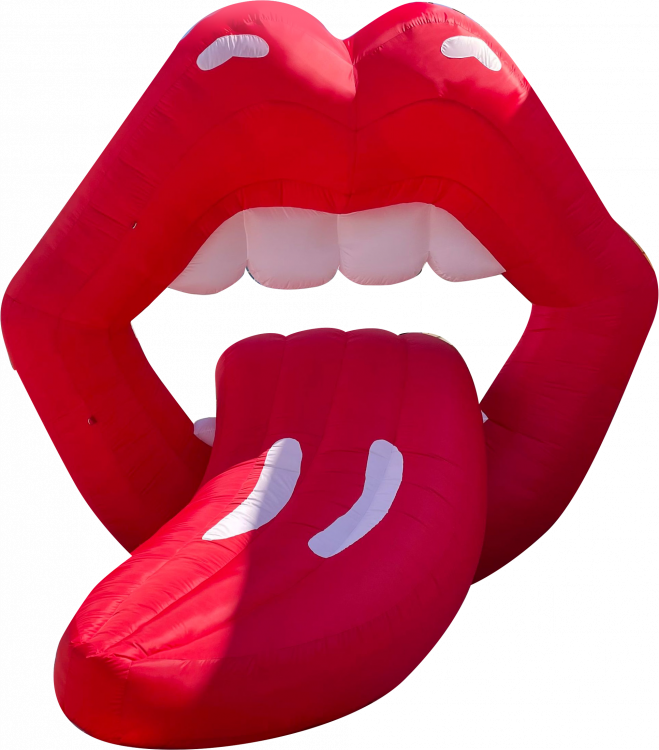 Inflatable Rock N' Roll Lips