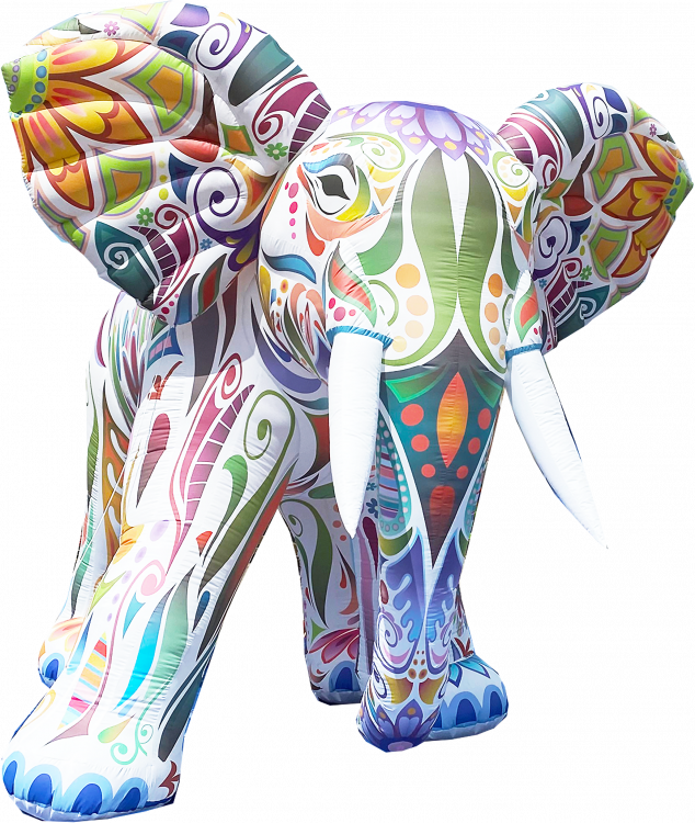 Inflatable Mosaic Elephant