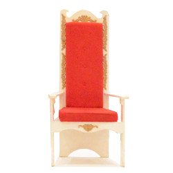Santa Chair (white with red cushion)