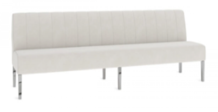 Kincaid Lounge Sofa - Silver w/Ivory Seat (SAMPLE)